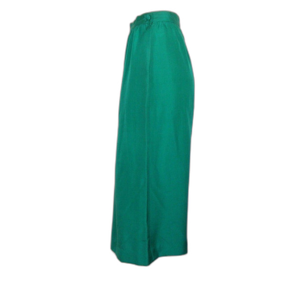 DVF Diane Von Furstenberg Midi Skirt, 26" Waist, Green, VINTAGE, Pockets, Button - Picture 8 of 12